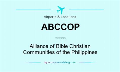 alliance of bible christian communities of the philippines|ALLIANCE OF BIBLE CHRISTIAN COMMUNITIES OF THE .